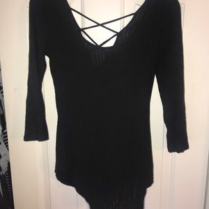 Black Cross Up Shirt